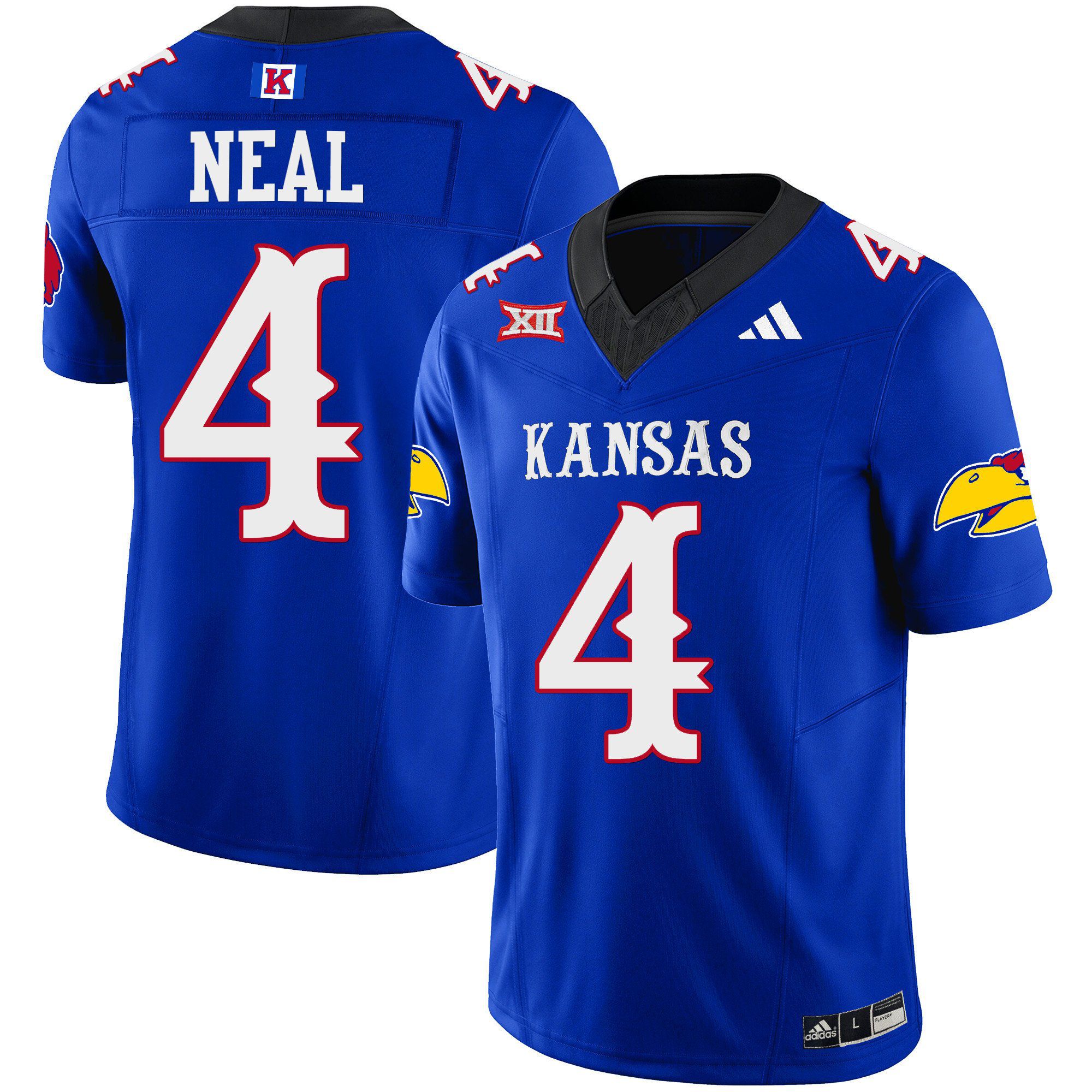 Men Kansas Jayhawks #4 Neal Blue 2024 Blackhawk Vapor Limited NCAA Jersey->indianapolis colts->NFL Jersey